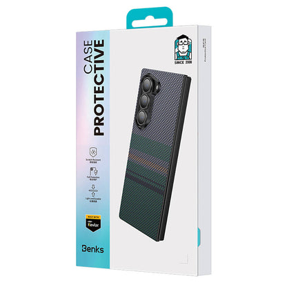 Galaxy Z Fold 6 Kılıf Karbon Fiber Tasarımlı Benks Aurora ArmorAir Kevlar Kılıf