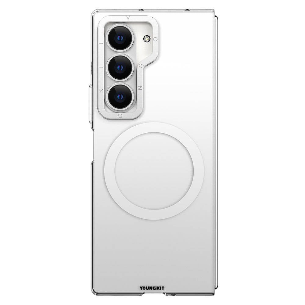 Galaxy Z Fold 6 Kılıf M-safe Şarj Özellikli Şeffaf Youngkit Crystal Shield Serisi Kılıf