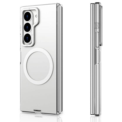 Galaxy Z Fold 6 Kılıf M-safe Şarj Özellikli Şeffaf Youngkit Crystal Shield Serisi Kılıf