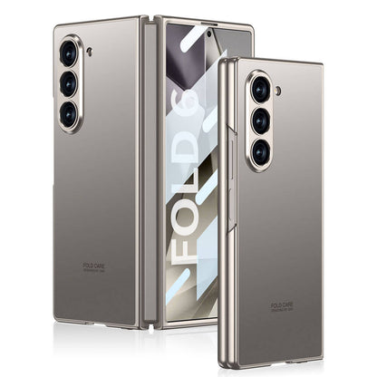 Galaxy Z Fold 6 Kılıf Titanyum Metal Tasarımlı Zore Kıpta Caz Kılıf