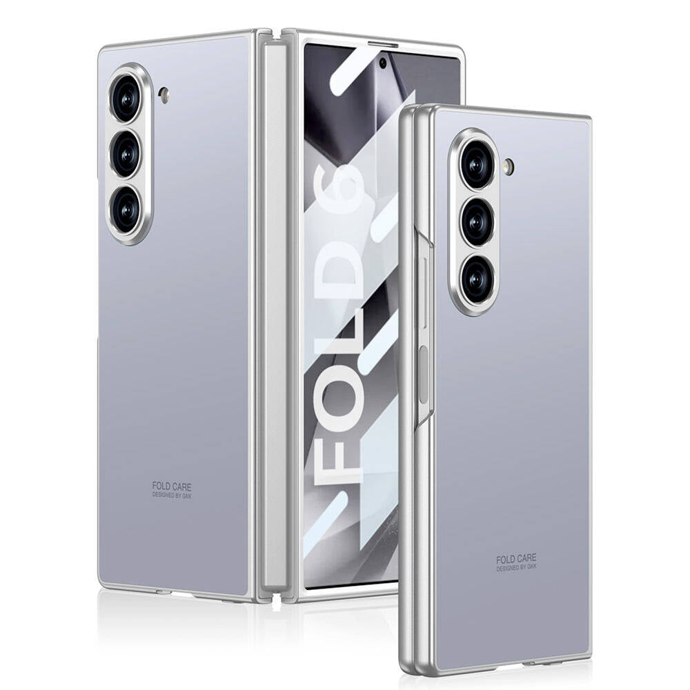Galaxy Z Fold 6 Kılıf Titanyum Metal Tasarımlı Zore Kıpta Caz Kılıf