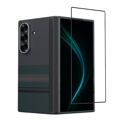 Galaxy Z Fold 7 Benks ArmorAir Aurora Grand Combo Üçlü Aksesuar Seti (Ön Arka Kevlar Kapak + Ekran Koruyucu) Yeşil