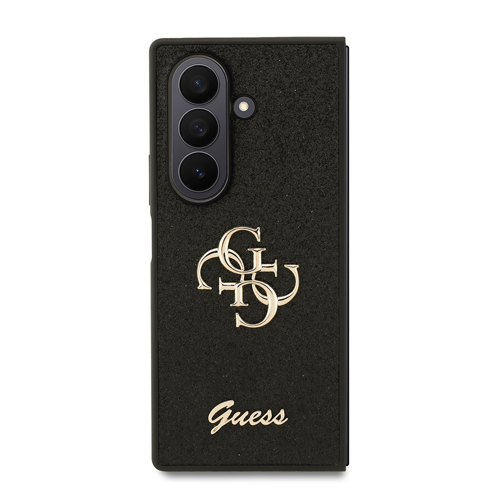 Galaxy Z Fold 7 Kılıf Guess Orjinal Lisanslı 4G Büyük Metal Logolu Glitter Kılıf