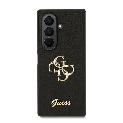 Galaxy Z Fold 7 Kılıf Guess Orjinal Lisanslı 4G Büyük Metal Logolu Glitter Kılıf