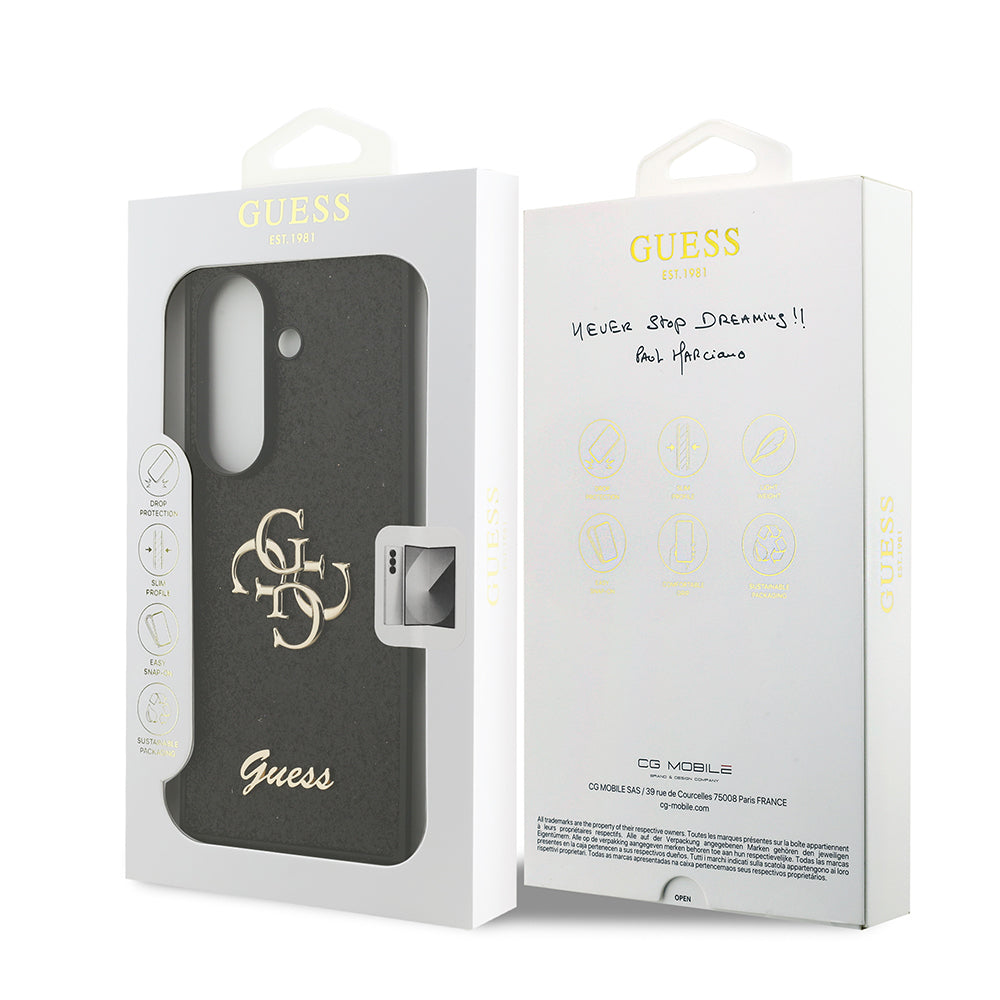 Galaxy Z Fold 7 Kılıf Guess Orjinal Lisanslı 4G Büyük Metal Logolu Glitter Kılıf