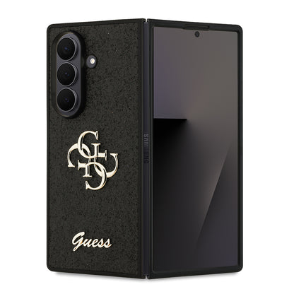 Galaxy Z Fold 7 Kılıf Guess Orjinal Lisanslı 4G Büyük Metal Logolu Glitter Kılıf