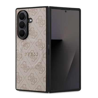 Galaxy Z Fold 7 Kılıf Guess Orjinal Lisanslı M-safe Şarj Özellikli 4G Desen Yazı Logolu Kılıf