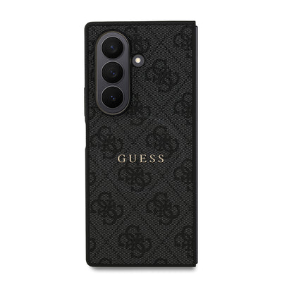 Galaxy Z Fold 7 Kılıf Guess Orjinal Lisanslı M-safe Şarj Özellikli 4G Desen Yazı Logolu Kapak Pembe