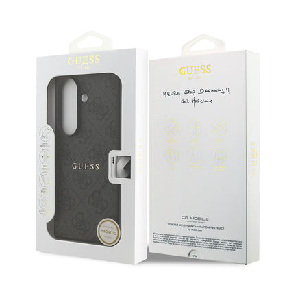 Galaxy Z Fold 7 Kılıf Guess Orjinal Lisanslı M-safe Şarj Özellikli 4G Desen Yazı Logolu Kılıf