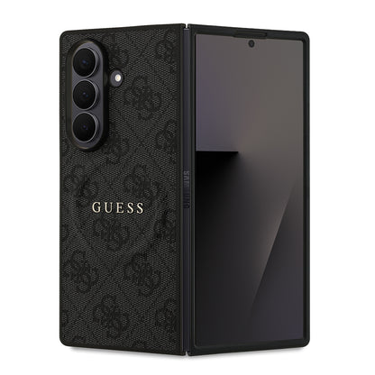 Galaxy Z Fold 7 Kılıf Guess Orjinal Lisanslı M-safe Şarj Özellikli 4G Desen Yazı Logolu Kılıf