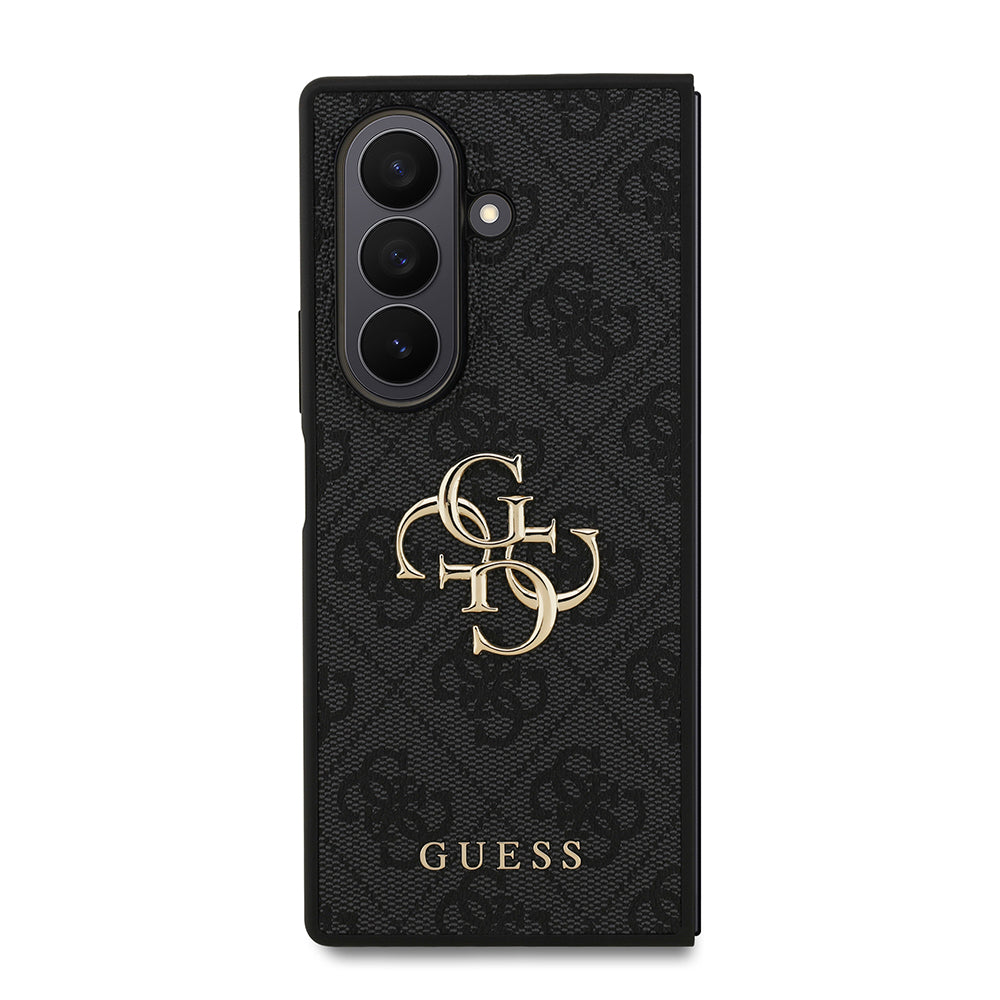 Galaxy Z Fold 7 Kılıf Guess Orjinal Lisanslı PU Deri Büyük Metal Logo Dizaynlı Kılıf