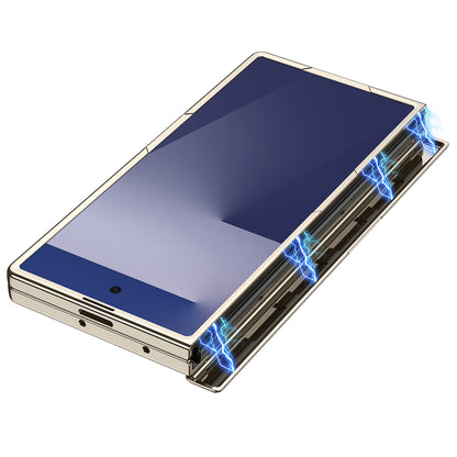 Galaxy Z Fold 7 Kılıf Kamera Korumalı Şeffaf Tasarımlı Zore Lego Standlı Kılıf