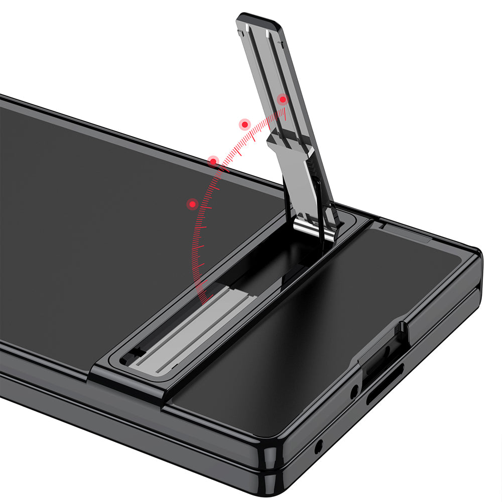 Galaxy Z Fold 7 Kılıf Kamera Korumalı Şeffaf Tasarımlı Zore Lego Standlı Kılıf