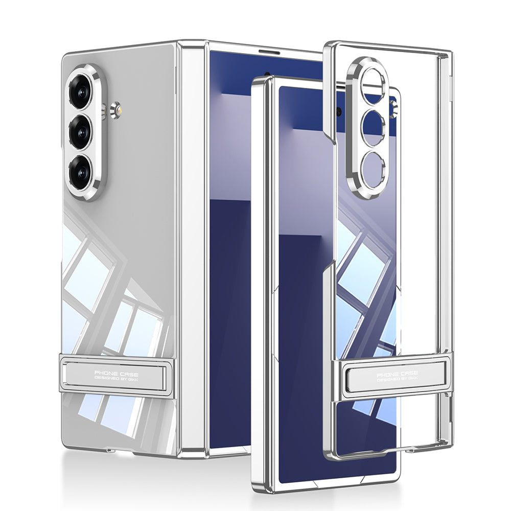 Galaxy Z Fold 7 Kılıf Kamera Korumalı Şeffaf Tasarımlı Zore Lego Standlı Kılıf