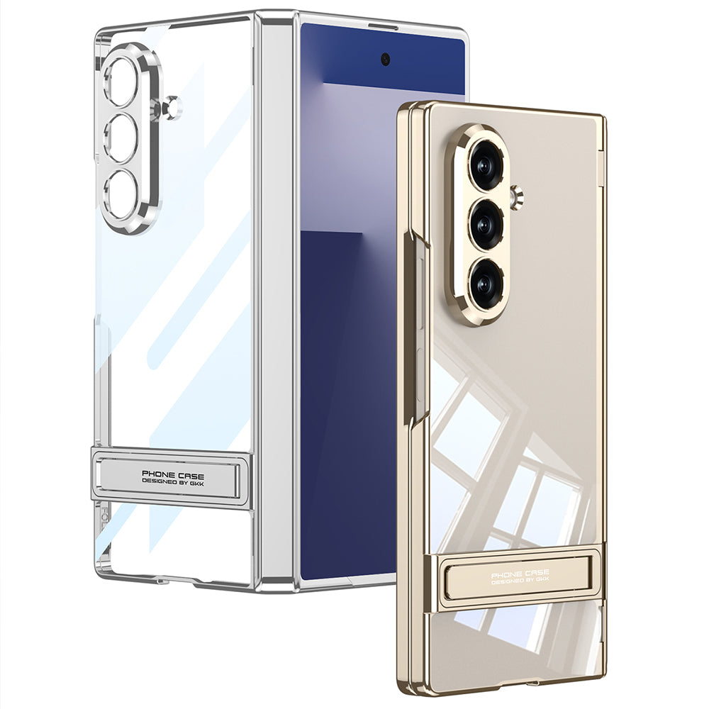 Galaxy Z Fold 7 Kılıf Kamera Korumalı Şeffaf Tasarımlı Zore Lego Standlı Kılıf