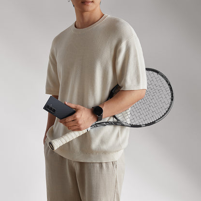 Galaxy Z Fold 7 Kılıf M-safe Şarj Özellikli 600D Aramid Fiber Pitaka Ultra-Slim Classic Serisi Black-Grey Twill Kılıf