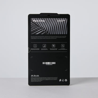 Galaxy Z Fold 7 Kılıf M-safe Şarj Özellikli 600D Aramid Fiber Pitaka Ultra-Slim Classic Serisi Black-Grey Twill Kılıf