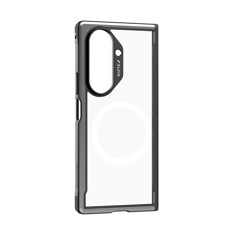 Galaxy Z Fold 7 Kılıf M-safe Şarj Özellikli Airbagli Raptic Shield Serisi Şeffaf Arka Yüzey Kılıf