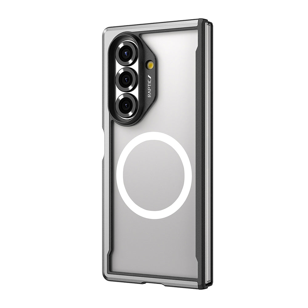 Galaxy Z Fold 7 Kılıf M-safe Şarj Özellikli Airbagli Raptic Shield Serisi Şeffaf Arka Yüzey Kılıf