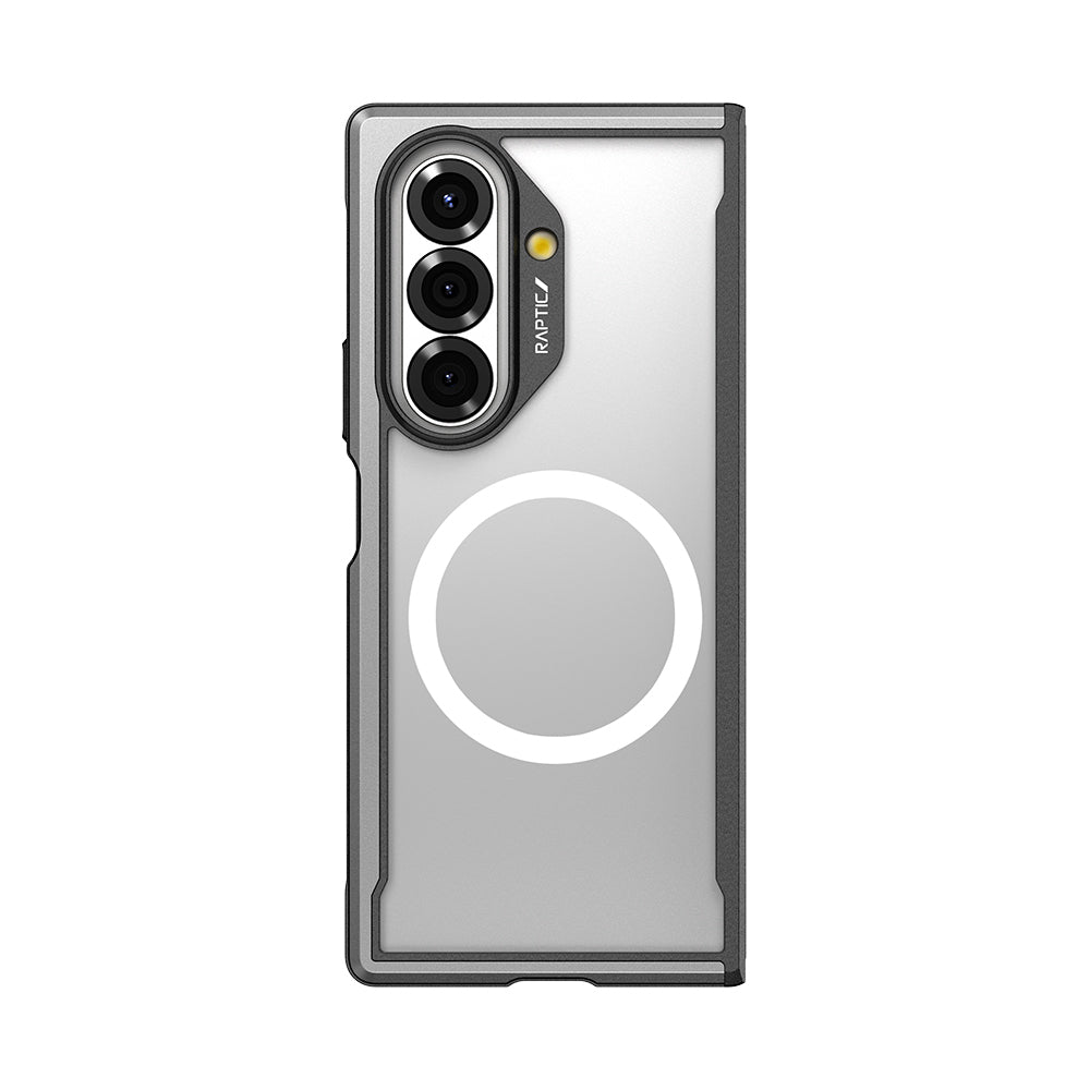 Galaxy Z Fold 7 Kılıf M-safe Şarj Özellikli Airbagli Raptic Shield Serisi Şeffaf Arka Yüzey Kılıf