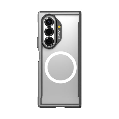 Galaxy Z Fold 7 Kılıf M-safe Şarj Özellikli Airbagli Raptic Shield Serisi Şeffaf Arka Yüzey Kılıf