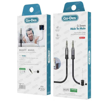 Go Des GAC-217 Aux Audio Kablo Siyah