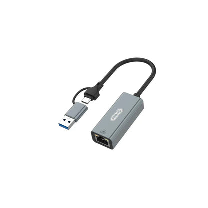 Go Des GD-6871 RJ45 Type-C ve USB-A Ethernet Dönüştürücü Kablo 100Mbps