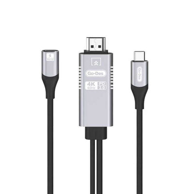 Go Des GD-8770 Type-C To HDMI Kablo Siyah