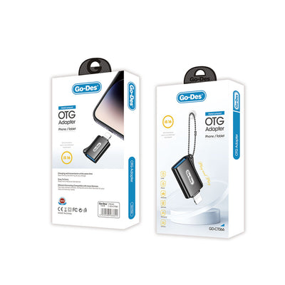 Go Des GD-CT066 USB-A to Lightning OTG Adaptör Siyah