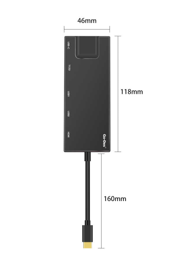 Go Des GD-DK828 7 in 1 Usb-C Kablo