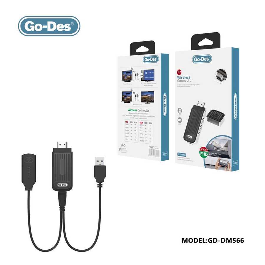 Go Des GD-DM566 Kablosuz HDMI Ses ve Görüntü Aktarıcı