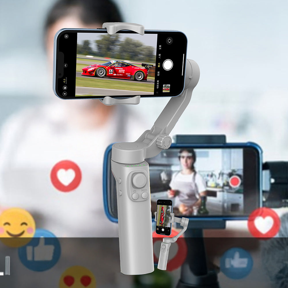 Go Des GD-F5 3 Eksenli El Tipi Yüz Tanıma Takip Özellikli Gimbal Stabilizatör