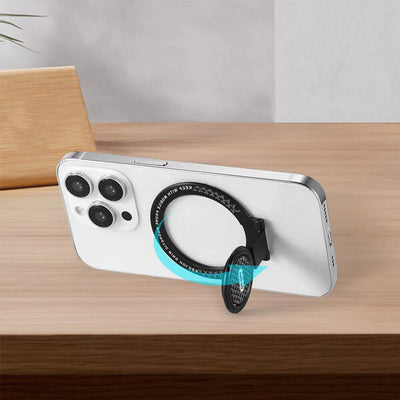 Go Des GD-G096 Magsafe Şarj Destekli Standlı Magnetik Yüzük Tutucu Aparat Siyah