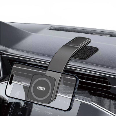 Go Des GD-HD208 Magnetik Magsafe Uyumlu Bükülebilen Eğimli ve Düz Zemin Araç Telefon Tutacağı Siyah