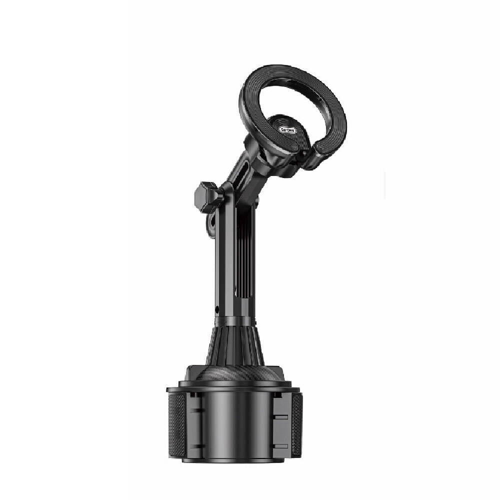 Go Des GD-HD312 Magsafe Magnetik Teleskopik Boyun Ve 360 Derece Dönebilen Başlıklı Telefon Tutucu Bardaklık Tasarım Siyah