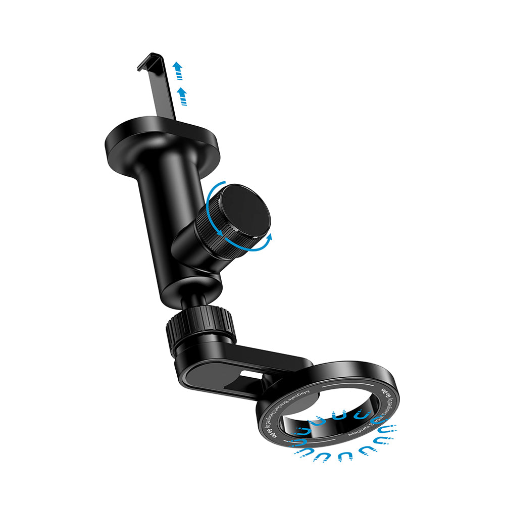 Go Des GD-HD327 Magnetik M-safe Uyumlu 360 Derece Dönebilen Düz Zemin ve Havalandırma Tasarımlı Araç Telefon Tutucu