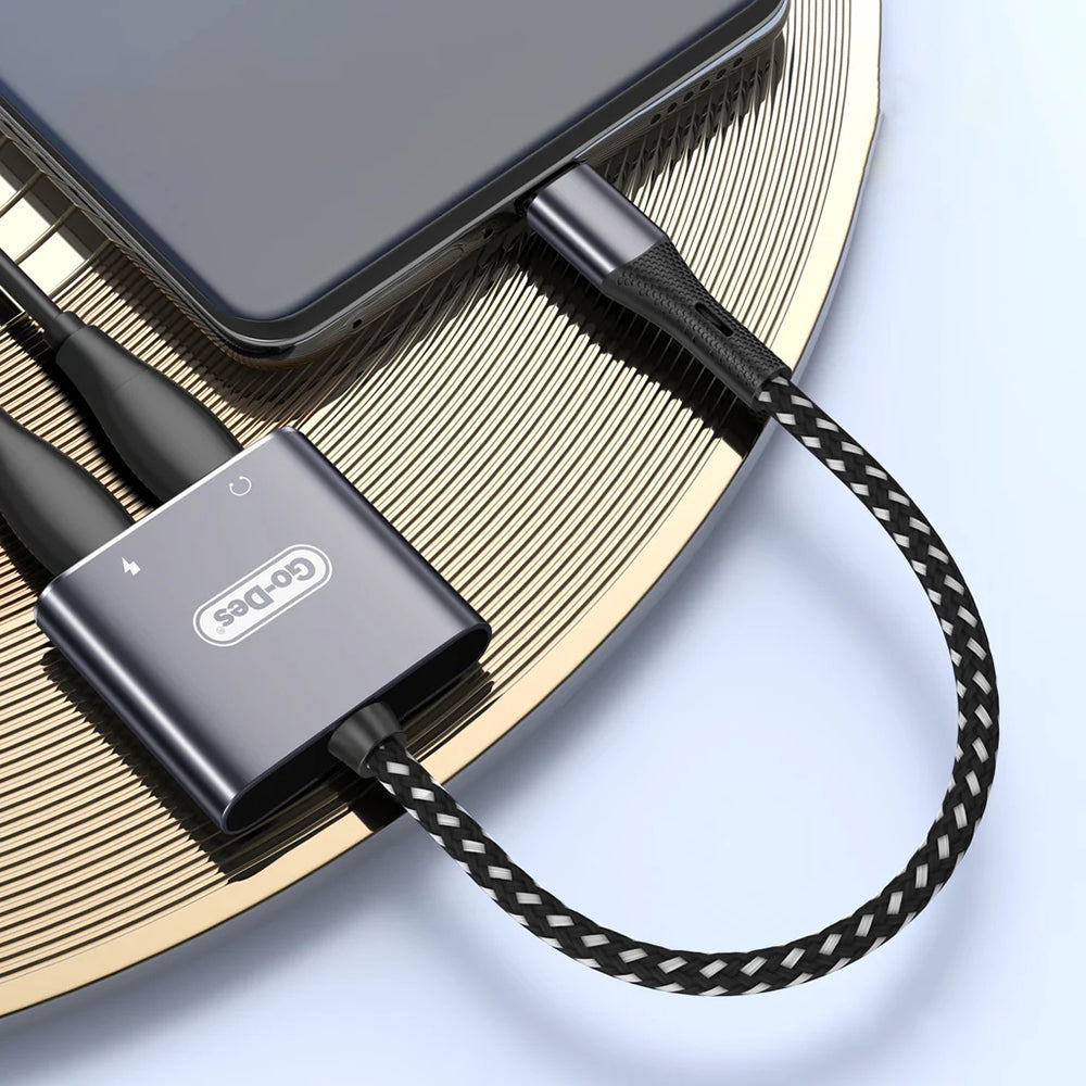 Go Des GD-UC161 2in1 Type-C To 3.5mm Hi-Fi Aux Çevirici Ses Adaptörü