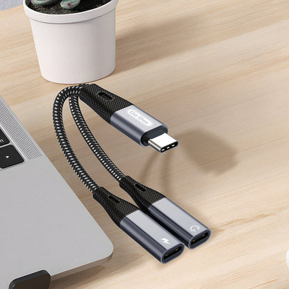 Go Des GD-UC163 Type-C 2in1 Şarj ve Ses Kablosu