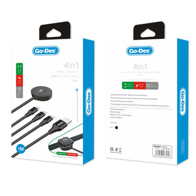 Go Des GD-UC561 4 in 1 Usb Kablo Siyah