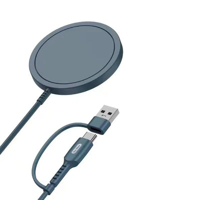 Go Des GD-UC606 2 in 1 Usb - PD Magsafe Wireless Şarj Aleti 15W Royal Mavi