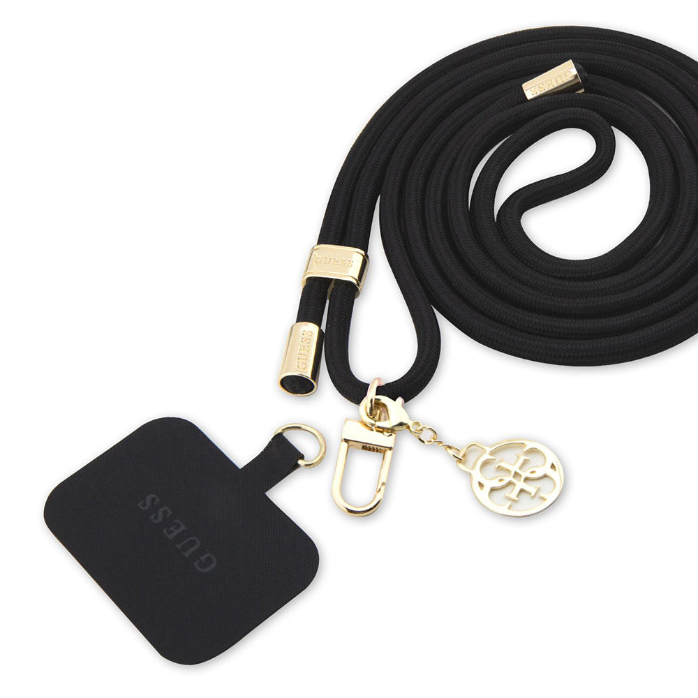 GUESS Metal Logolu Cep Telefonu Askı İpi Siyah
