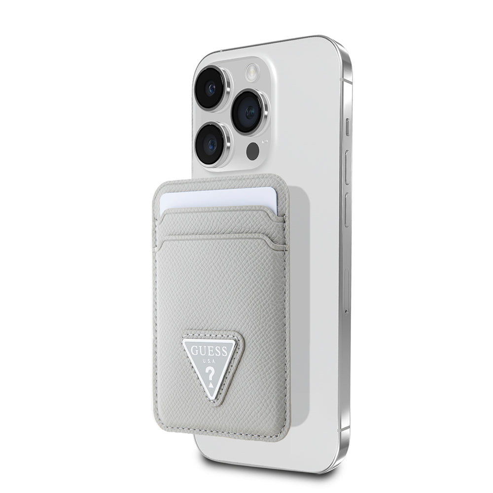 Guess Orjinal Lisanslı 2 Hazneli Üçgen Logolu Deri Magnetik Kartlık