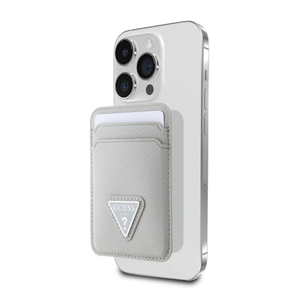 Guess Orjinal Lisanslı 2 Hazneli Üçgen Logolu Deri Magnetik Kartlık