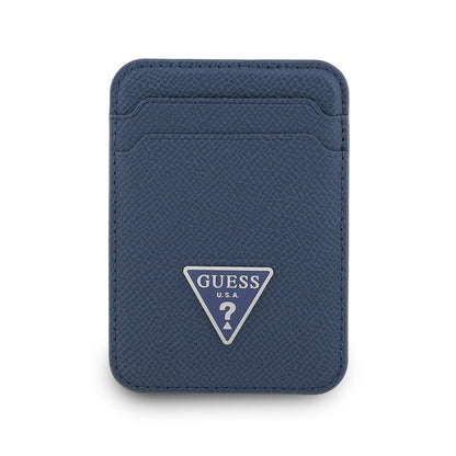Guess Orjinal Lisanslı 2 Hazneli Üçgen Logolu Deri Magnetik Kartlık