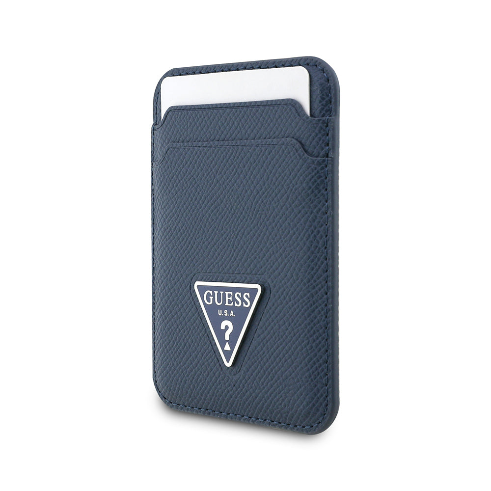 Guess Orjinal Lisanslı 2 Hazneli Üçgen Logolu Deri Magnetik Kartlık