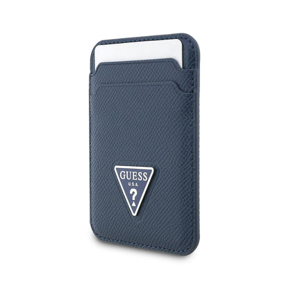 Guess Orjinal Lisanslı 2 Hazneli Üçgen Logolu Deri Magnetik Kartlık