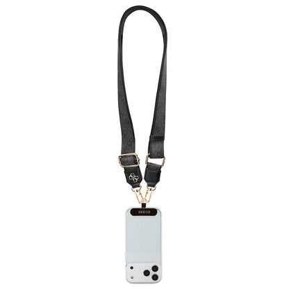 Guess Orjinal Lisanslı 4G Desen ve Metal Logolu Çapraz Vücut Telefon Askı Kayışı 150cm