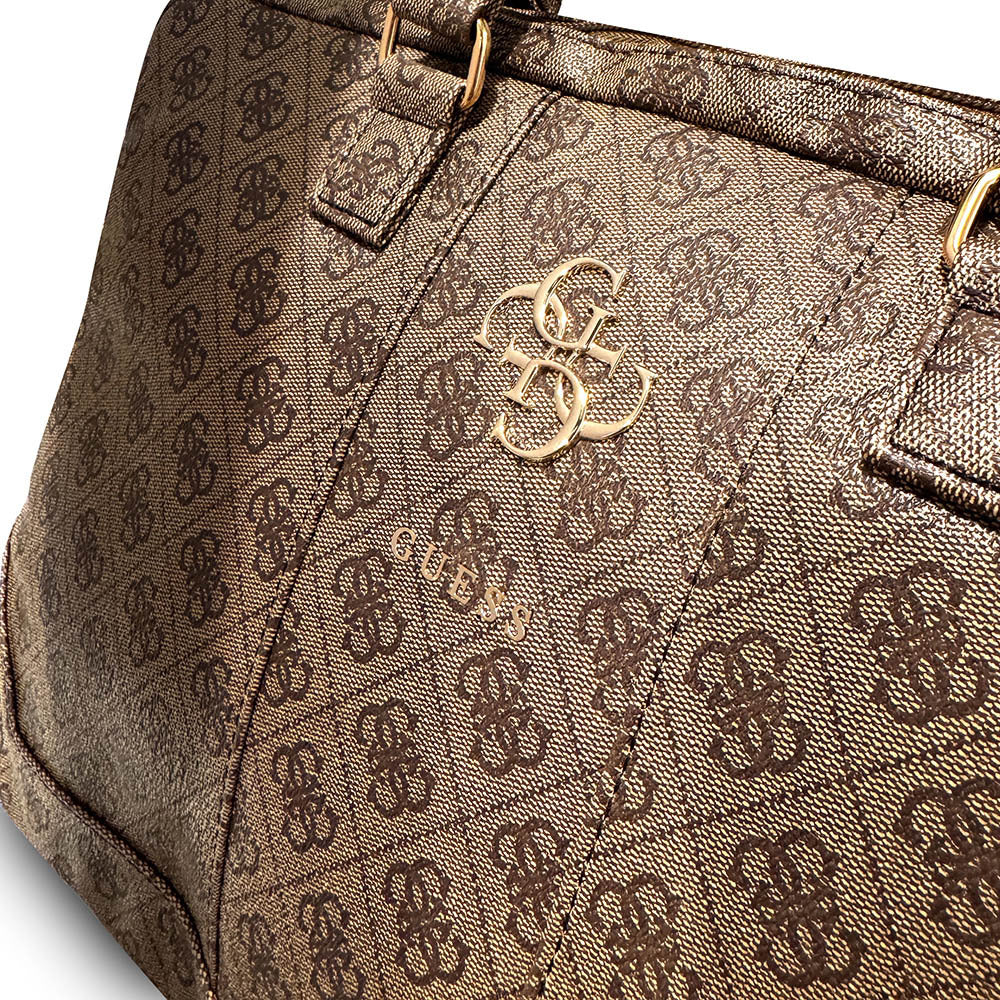 Guess Orjinal Lisanslı 4G Desenli Büyük 4G Logolu Omuz Askılı 15 inç Laptop Çantası