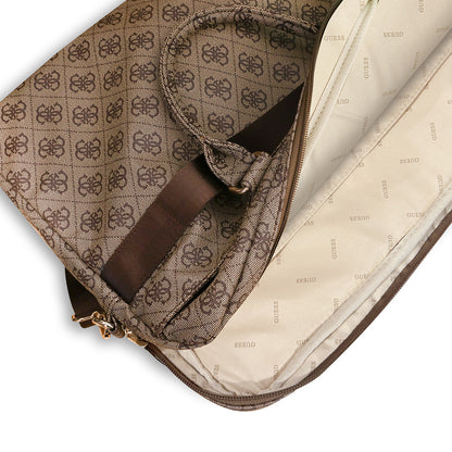 Guess Orjinal Lisanslı 4G Desenli Büyük 4G Logolu Omuz Askılı 15 inç Laptop Çantası