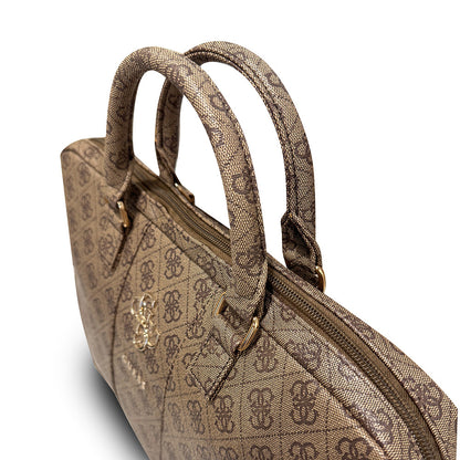 Guess Orjinal Lisanslı 4G Desenli Büyük 4G Logolu Omuz Askılı 15 inç Laptop Çantası